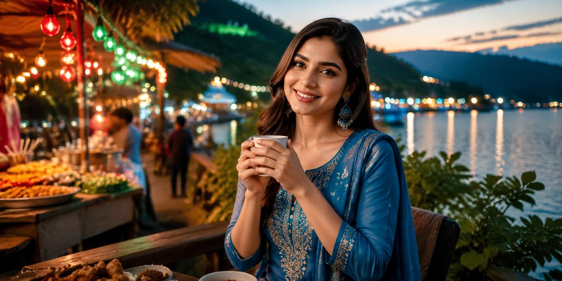 বান্দরবানে সালোয়ার কামিজ পরা একজন নারী মোবাইলে ডিপোজিট করছেন জ্যাকপটের জন্য