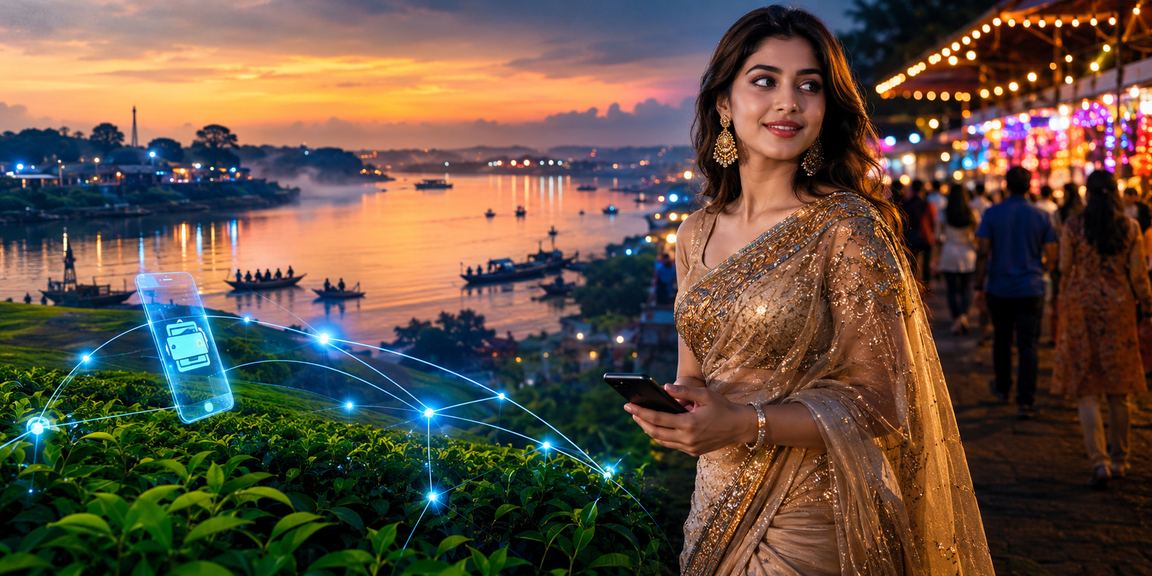 খুলনার চা বাগানে একজন ব্যবহারকারী মোবাইলে k7777 ভিআইপি অ্যাকাউন্ট পরিচালনা করছেন